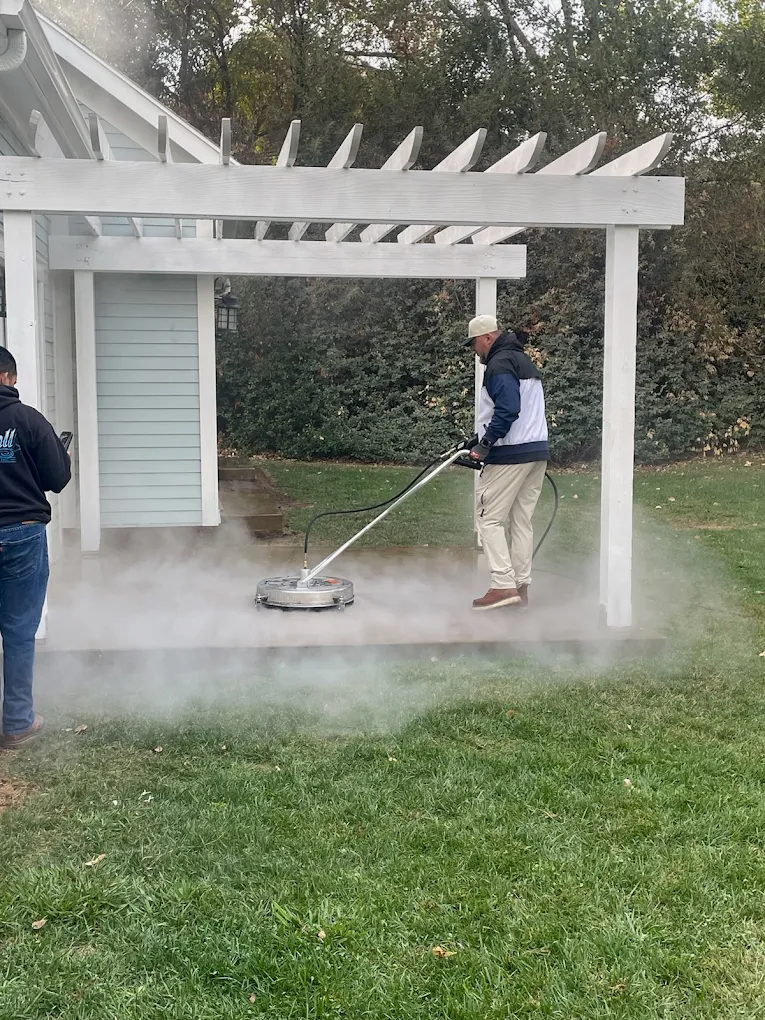 Cleaning a covered patio
