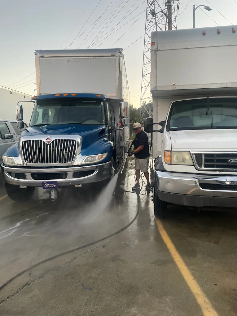 Commercial truck washing